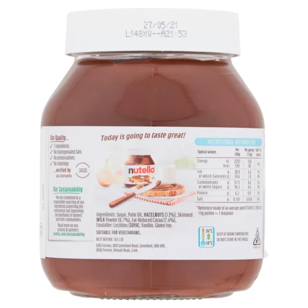 Nutella Hazelnut Chocolate Spread 1Kg - Image 2